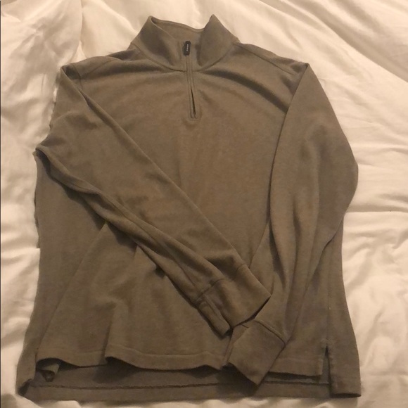J. Crew men's quarter zip long sleeve shirt sz L - Picture 3 of 3